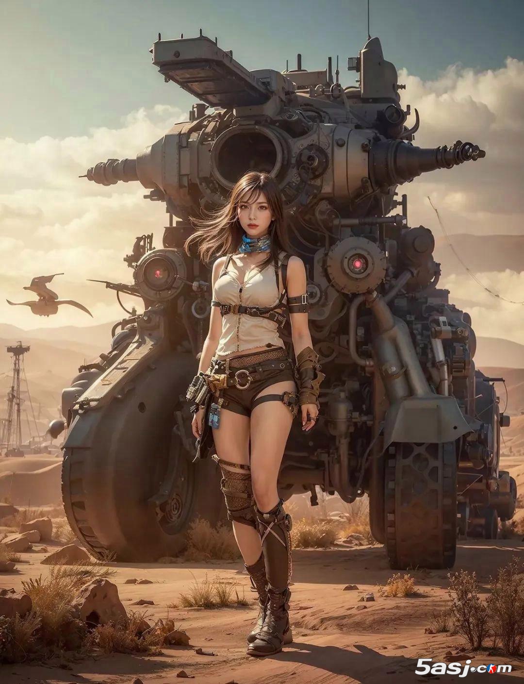 今日美圖：機(jī)甲風(fēng)少女戰(zhàn)士NX7亮相！全息櫻花下的賽博薔薇覺醒
