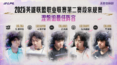 LPL公布涅槃組最佳陣容名單：Zika、Naiyou、Angel、Sh
