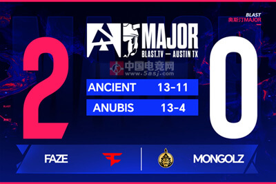 BLAST奧斯汀Major：FaZe 2-0橫掃蒙古隊(duì)晉級(jí) rain s1mple雙核爆發(fā)