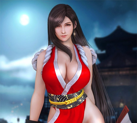 《最終幻想7》蒂法新3D美圖 人長(zhǎng)得漂亮穿其他女角服裝不違和吧？