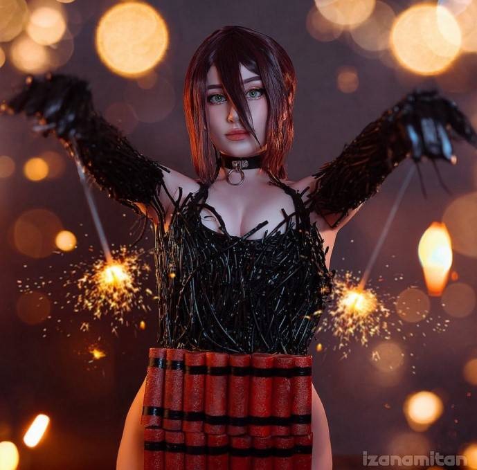 哈薩克斯坦美女izanamitanCos《電鋸人》蕾塞美圖