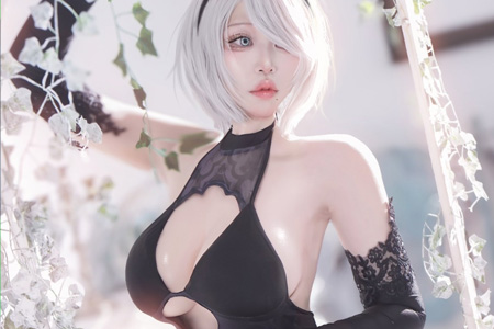 日本美女最新Cos 2B小姐姐作品，黑絲肉腿，這誰頂?shù)米。? class=