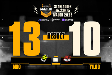 布達(dá)佩斯Major第二階段：TYLOO痛失好局10-13 M80，戰(zhàn)術(shù)失誤致勝局逆轉(zhuǎn)