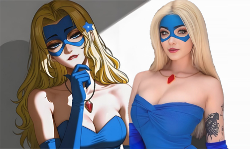 美國小姐姐秀傲人身材，分享Cos《超英派遣中心》女主