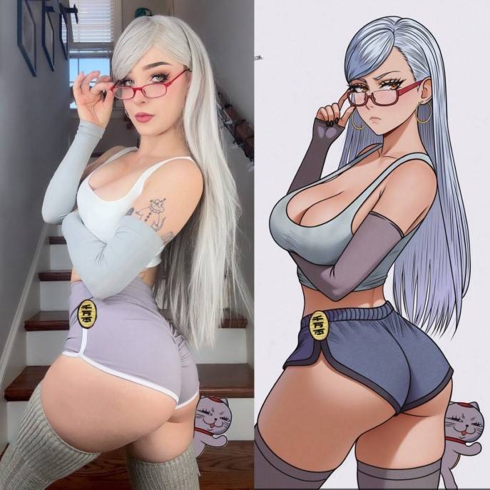 美國小姐姐秀傲人身材，分享Cos《超英派遣中心》女主金耀光美圖