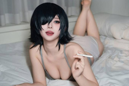 韓國美女MAGATA分享了《電鋸人》角色姬野Cos美圖