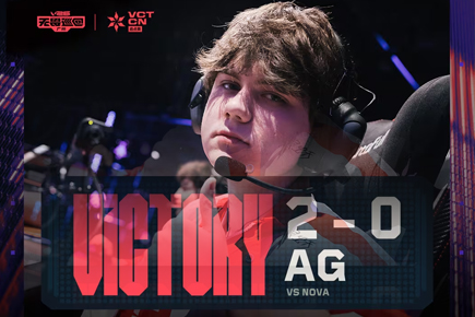 f4ngeer殘局致勝！AG鏖戰(zhàn)加時(shí)2-0力克NOVA，晉級(jí)VCT CN啟點(diǎn)賽勝者組次輪將戰(zhàn)BLG