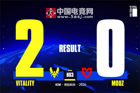 IEM克拉科夫2026：小蜜蜂再晉級(jí)！Vitality 2-0 MOUZ