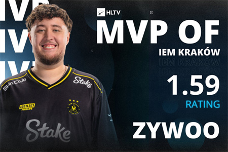 ZywOo神跡封神！1.59 Rating碾壓全場，IEM克拉科夫2026 MVP實至名歸！