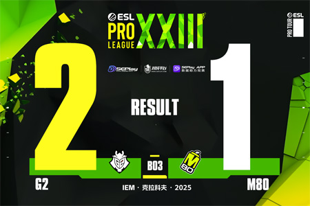 EPL S23第一階段：盡在掌握！G2 2-1 M80